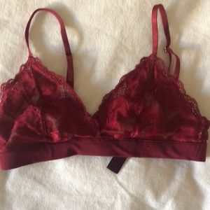 True and Co. Red Lace Bralette